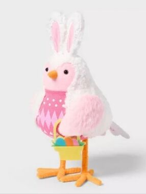 Featherly Friends™ 'Skipster' Easter Bunny Bird with Basket - Spritz™